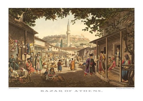 Edward Dodwell. Bazar of Athens