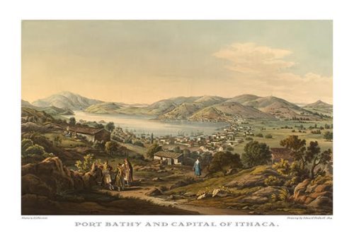 Edward Dodwell. Port Bathy and capital of Ithaca