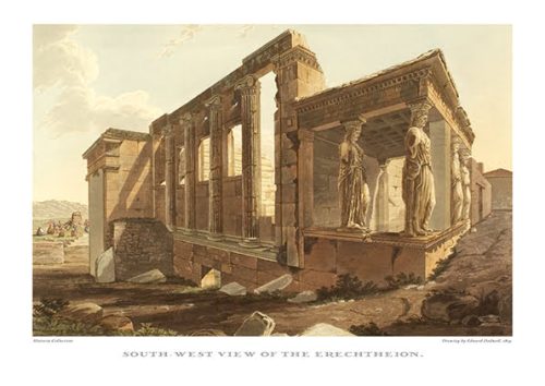 Edward Dodwell. South-west view of the Erechtheion, 1819