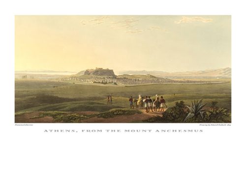 Edward Dodwell. Athens, from the Mount Anchesmus, 1819