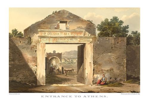 Edward Dodwell. Entrance to Athens, 1819