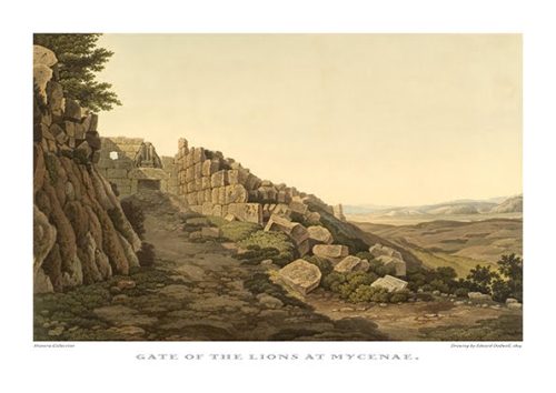 Edward Dodwell. Gate of the Lions at Mycenae, 1819
