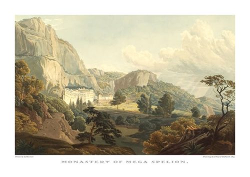 Edward Dodwell. Monastery of Mega Spelion, 1819