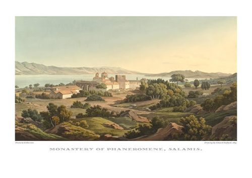 Edward Dodwell. Monastery of Phaneromene, Salamis, 1819