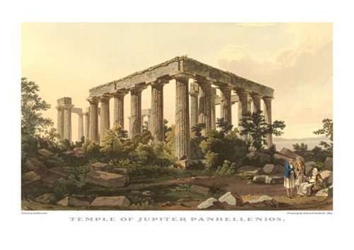 Edward Dodwell. Temple of Jupiter Panhellenios, 1819