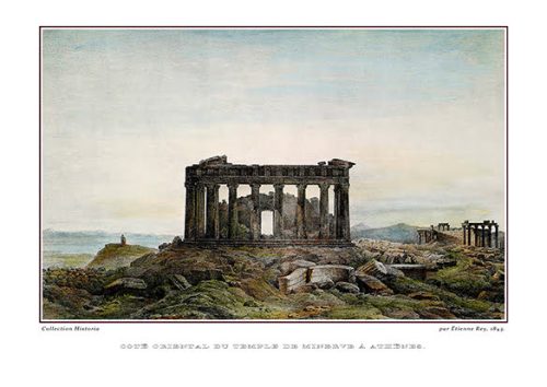 Étienne Rey. Coté oriental du Temple de Minerve à Athènes, 1843-1844