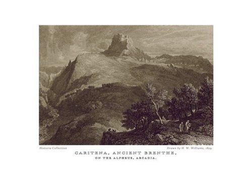 H. W. Williams. Caritena, ancient Brenthe, on the Alpheus, Arcadia, 1829