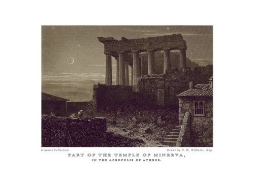H. W. Williams. Part of the Temple of Minerva, in the Acropolis of Athens, 1829