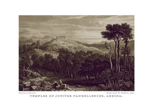 H. W. Williams. Temples of Jupiter Panhellenius, Aegina, 1829