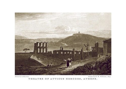 H. W. Williams. Theatre of Atticus Herodes, Athens, 1829